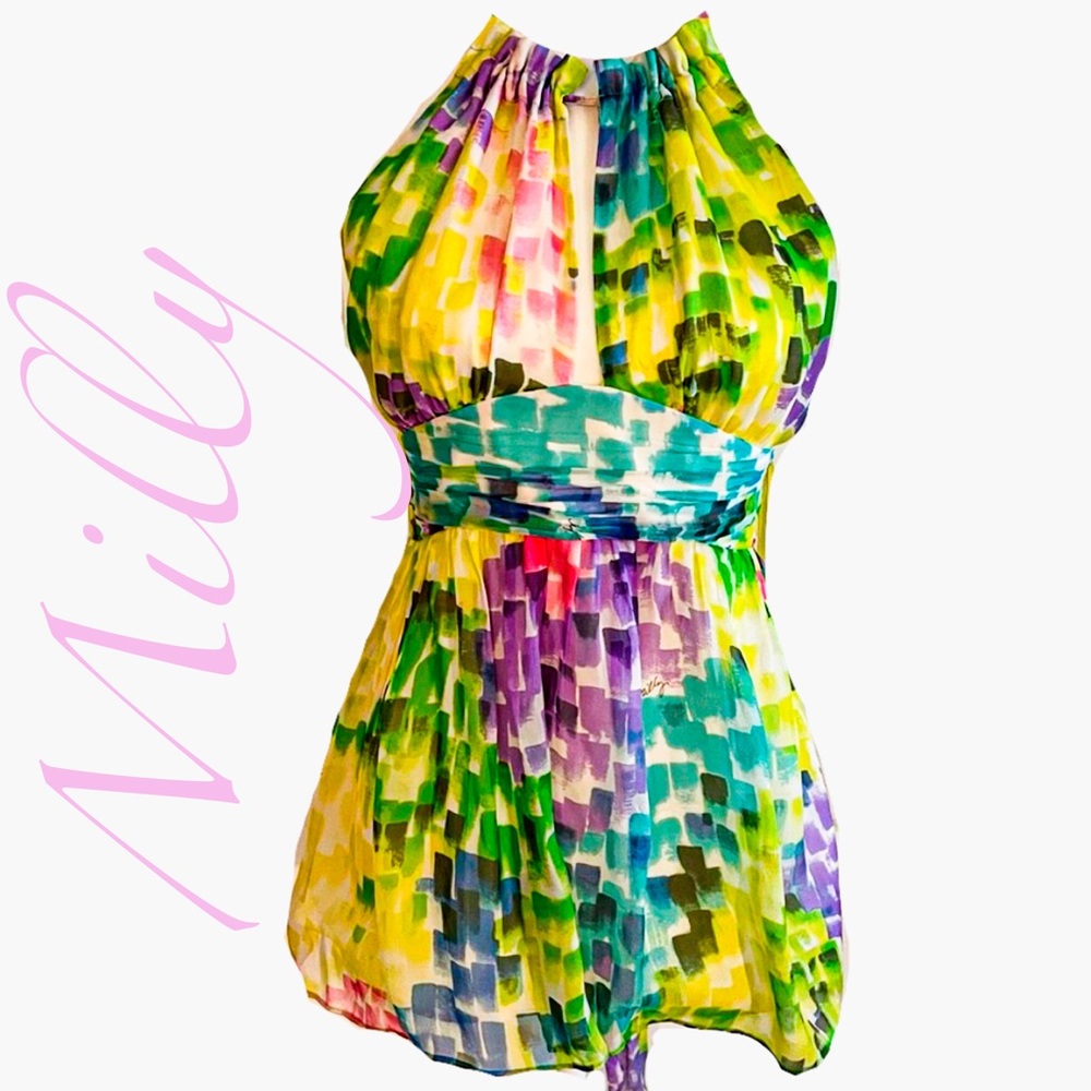Beautiful, vintage Milly silk halter top